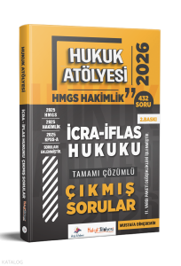 Dizgi Kitap 2026 Hukuk Atölyesi Hakimlik HMGS Hukuk Mesleklerine Giriş Sınavı İcra İflas Hukuku Tamamı Çözümlü Çıkmış Sorular