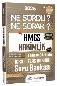 Dizgi Kitap 2026 Hukuk Atölyesi HMGS Hakimlik Ne Sordu Ne Sorar İcra İflas Hukuku Tamamı Çözümlü Soru Bankası