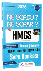 Dizgi Kitap 2026 Hukuk Atölyesi HMGS Ne Sordu Ne Sorar Hukuk Felsefesi - Sosyolojisi Tamamı Çözümlü Soru Bankası