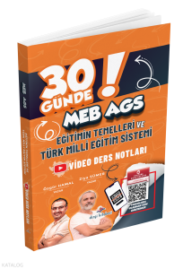 Dizgi Kitap 2026 MEB-AGS 30 Günde Eğitimin Temelleri ve Türk Milli Eğitim Sistemi Video Ders Notları