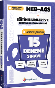 Dizgi Kitap 2026 MEB AGS Eğitim Bilimleri ve Türk Milli Eğitim Sistemi Tamamı Çözümlü 15 Deneme Sınavı