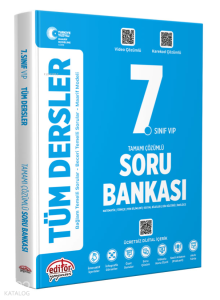 Editör 7. Sınıf VIP Tüm Dersler Soru Bankası