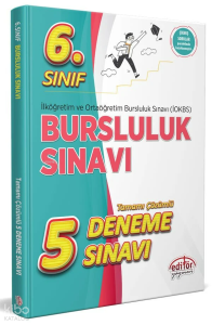 Editör Yayınevi 6. Sınıf Bursluluk Sınavı Çözümlü 5 Deneme Sınavı
