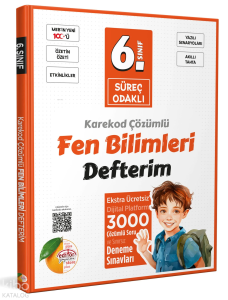 Editör Yayınevi 6. Sınıf Süreç Odaklı Fen Bilimleri Defterim - Karekod Çözümlü