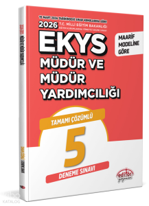 Editör Yayınları 2025 MEB EKYS Müdür ve Müdür Yardımcılığı Tamamı Çözümlü 5 Deneme Sınavı