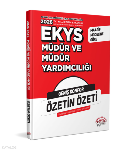 Editör Yayınları MEB EKYS Müdür ve Müdür Yardımcılığı Özetin Özeti