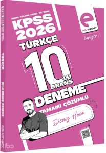 Edu Kariyer Deniz Hoca 2026 KPSS Türkçe 10'lu Branş Deneme Tamamı Çözümlü