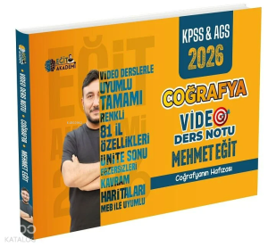 Eğit Akademi 2026 KPSS MEB-AGS Coğrafya Video Ders Notu - Mehmet Eğit Eğit Akademi  Eğit Akademi Tüm Ürünler KPSS Coğrafya Ders Notları