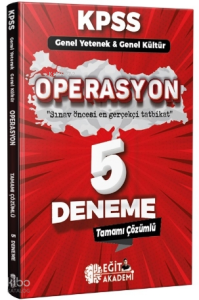 Eğit Akademi KPSS Genel Kültür Genel Yetenek Operasyon 5 Deneme Video Çözümlü