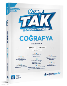 Eğitim Vadisi 2025 9. Sınıf Coğrafya Tak Tam İzleme Kitabı