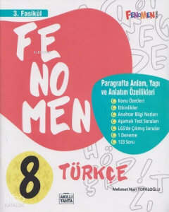 Fenomen 8. Sınıf Türkçe 3. Fasikül Paragrafta Anlam Yapı ve Anlatım Özellikleri