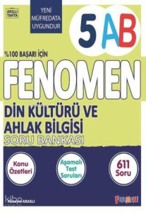 Fenomen Kitap 5. Sınıf Din Kültürü ve Ahlak Bilgisi A-B Soru Bankası