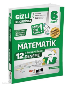 Gizli Yayınları 6. Sınıf Matematik 12'li Deneme - MEB Gibi Sordu