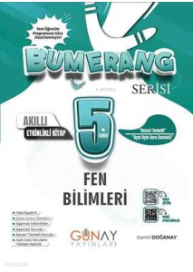 Günay Yayınları 5. Sınıf Bumerang Fen Bilimleri Akıllı Etkinlikli Kitap