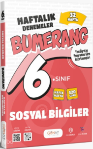 Günay Yayınları Bumerang Serisi 6. Sınıf Sosyal Bilgiler 32 Haftalık Denemeleri