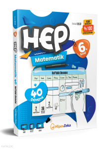 Hiper Zeka 6. Sınıf Hep Matematik Haftalık Deneme Föyleri