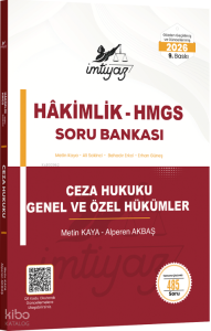 İmtiyaz Yayıncılık 2026 HMGS Hakimlik Ceza Hukuku Genel ve Özel Hükümler Soru Bankası