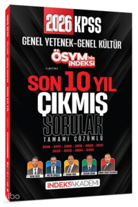İndeks Akademi 2026 KPSS Genel Yetenek Genel Kültür ÖSYM'nin İndeksi Çıkmış Sorular Son 10 Yıl Çözümlü