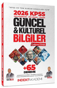 İndeks Akademi 2026 KPSS Güncel ve Kültürel Bilgiler Çalışma Kitabı (65 Deneme İlaveli)