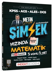 İndeks Akademi 2026 KPSS MEB-AGS ALES DGS Şimşek Hızında Matematik Tekrar Föyü Youtube Video Çözümlü
