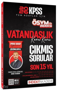 İndeks Akademi 2026 KPSS Vatandaşlık ÖSYM nin İndeksi Çıkmış Sorular Son 15 Yıl Konu Konu Çözümlü