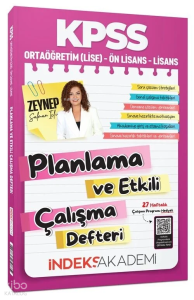 İndeks Akademi KPSS Planlama ve Etkili Çalışma Defteri