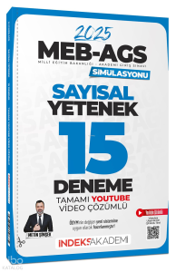 İndeks Akademi Yayınları 2025 MEB-AGS Simülasyonu Sayısal Yetenek 15 Deneme Çözümlü