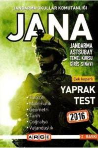 Jana Jandarma Astsubay Temel Kursu Giriş Sınavı; Çek Kopar Yaprak Test 2016
