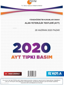Kota 2020 AYT Çıkmış Sorular (Tıpkı Basım-Kapaksız Fasikül)