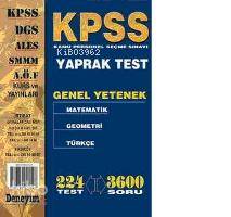 Kpss; Genel Yetenek Yaprak Test