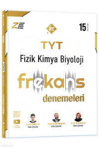 KR Akademi Yayınları TYT Fizik Kimya Biyoloji FKB 15'li Frekans Denemeleri