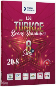 Krallar Karması Yayınları 8. Sınıf LGS Türkçe 20 x 8 Branş Denemeleri