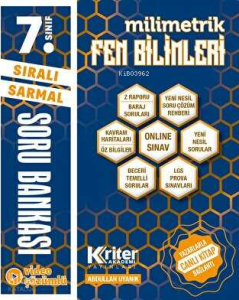 Kriter Akademi 7. Sınıf Fen Bilimleri Soru Bankası