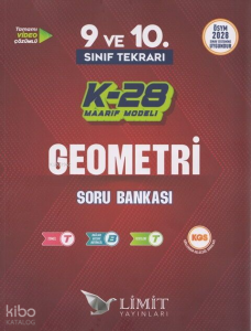 Limit TYT 9. ve 10. Sınıf Tekrarı Geometri K-28 Maarif Model Soru Bankası