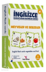 Meyveler ve Sebzeler - İngilizce Konuşturan Kelimeler Serisi English Flash Cards - Vegatables and Fruit