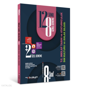 Motivasyon Yayınevi 8.Sınıf 22'li T.C. İnkılap Tarihi ve Atatürkçülük ve  Din Kültürü ve Ahlak Bilgisi Denemeleri(12 Sarmal-8 Genel+2 Özel Deneme)