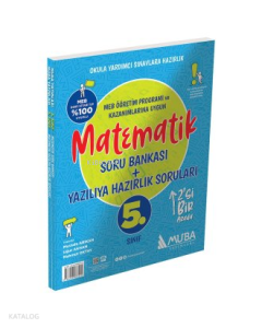 Muba Yayınları 5. Sınıf Matematik Soru Bankası + Yazılıya Hazırlık Soruları 2'Si 1 Arada