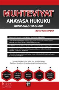 Muhteviyat Anayasa Hukuku Konu Anlatım Kitabı