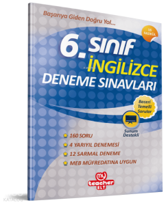 My Teacher 6. Sınıf İngilizce Deneme Sınavları