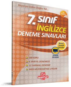 My Teacher 7. Sınıf İngilizce Deneme Sınavları