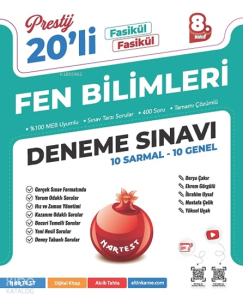 Nartest 8. Sınıf Prestij Fen Bilimleri 20'li Deneme Sınavı