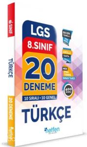 Netfen Yayınları 8. Sınıf LGS Türkçe 20 Deneme Netfen 