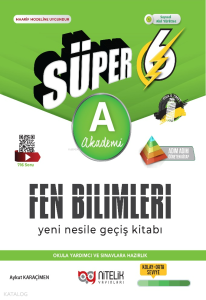 Nitelik Yayınları Süper 6. Sınıf Fen Bilimleri Soru Kitabı Yeni Nesil (A)