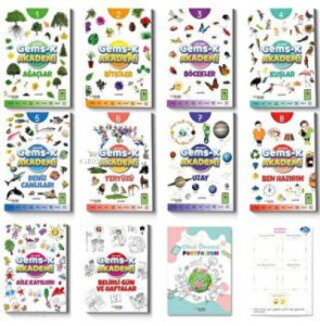 Okul Öncesi GEMS-K Akademi Eğitim Seti 12 Parça
