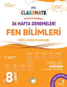 Okyanus Yayınları 8. Sınıf Classmate 36 Hafta Denemeleri Fen Bilimleri