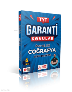 Paraf Akademi TYT Coğrafya Garanti Konular Soru Bankası