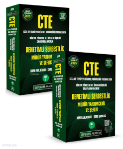 Pegem Akademi 2025 CTE Adalet Bakanlığı Ceza ve Tevkifevleri Genel Müdürlüğü Görevde Yükselme ve Ünvan Değişikliği Sınavı;Konu Anlatımlı Soru Bankası Denetimli Serbestlik Müdür Yardımcılığı ve Şeflik (2 Cilt)