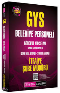 Pegem Akademi 2026 GYS Belediye Personeli Görevde Yükselme Sınavlarına Hazırlık Konu Anlatımlı Soru Bankası İtfaiye Şube Müdürü