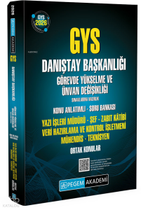 Pegem Akademi 2026 GYS Danıştay Başkanlığı Görevde Yükselme Sınavlarına Hazırlık Konu Anlatımlı Soru Bankası Ortak Konular