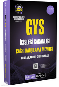 Pegem Akademi 2026 GYS İçişleri Bakanlığı Çağrı Karşılama Memuru Konu Anlatımlı Soru Bankası